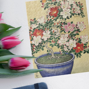  Japans bloemen Azalea Bonsai Art Legpuzzel