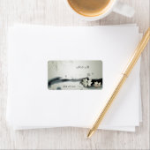 Japans Bloemen Bruiloft Label (Insitu)