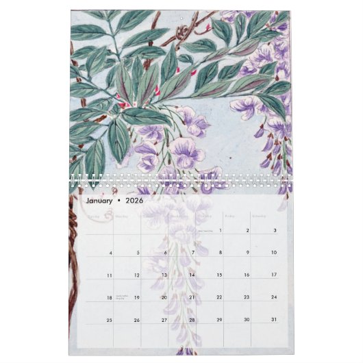 Japans Bloemen Kunst Kalender (Jan 2026)