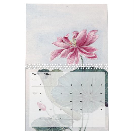 Japans Bloemen  Kunst Kalender (Mar 2026)