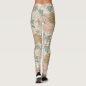 Japans Bloemen Roze en Gouden Leggings (Achterkant)