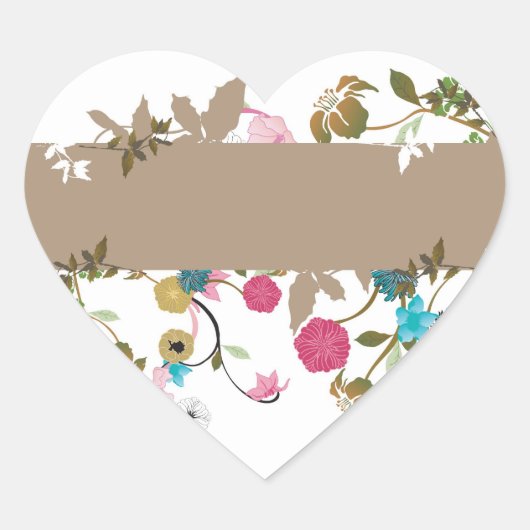 Japans bloemen Sticker (Voorkant)