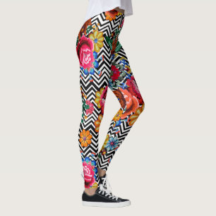 Japans Bloemmotief Leggings