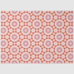 Japans bloemontwerp in oranje witte decoupage tissuepapier