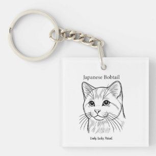 Japans bobtail portret sleutelhanger