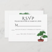 Japans Bonsai Boom Bruiloft RSVP (Voorkant / Achterkant)