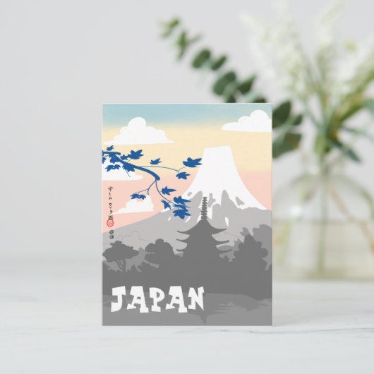 Japans Briefkaart met de Pagode en de berg Fuji (Staand voorkant)