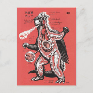  Japans Briefkaart van de Cutaway Monster