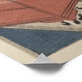 Japans Caligraphy en keizer Horikawa Poster (Hoek)