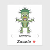Japans Cartoon Yokai Gawappa Sticker (Vel)