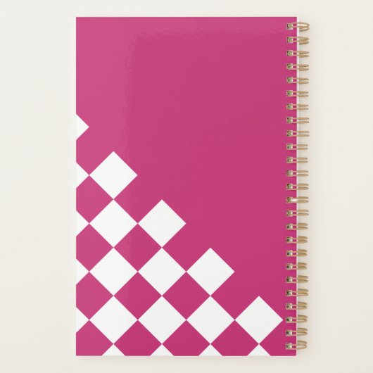 Japans Checkerboard & Sakura Blossom Crest Planner (Achterkant)