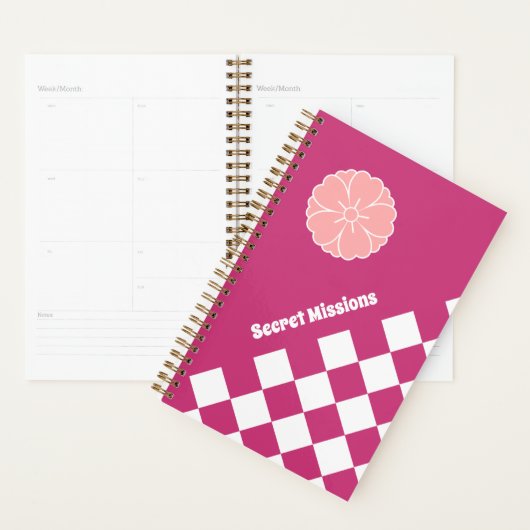 Japans Checkerboard & Sakura Blossom Crest Planner (Display)