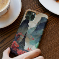 Japans Cherry Blossom Mountain Forest Monogram