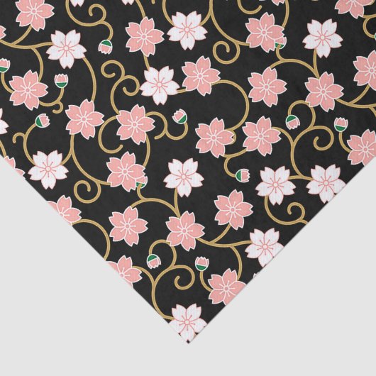Japans Cherry Blossom Pattern Tissuepapier (Detail)