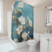 Japans Cherry Blossoms Waterverf Douchegordijn (In situ)