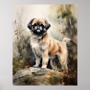Japans Chin Dog Art Print Poster