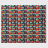 Japans Chin met Hart Rozen Valentijnsdag Cadeaupapier (Vlak)