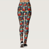 Japans Chin met Hart Rozen Valentijnsdag Leggings (Achterkant)