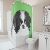 Japans Chin Puppy Painting - Oorspronkelijke honde Douchegordijn (In situ)