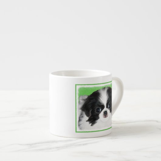 Japans Chin Puppy Painting - Oorspronkelijke honde Espresso Kop (Voorkant rechts)