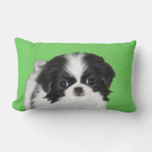 Japans Chin Puppy Painting - Oorspronkelijke honde Kussen