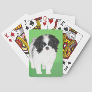 Japans Chin Puppy Painting - Oorspronkelijke honde Pokerkaarten