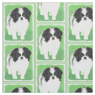 Japans Chin Puppy Painting - Oorspronkelijke honde Stof