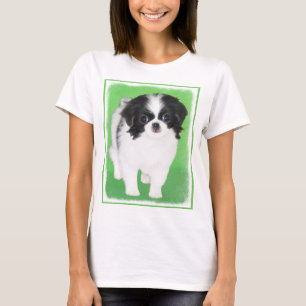 Japans Chin Puppy Painting - Oorspronkelijke honde T-shirt