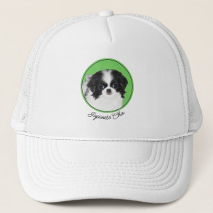 Japans Chin Puppy Painting - Oorspronkelijke honde Trucker Pet