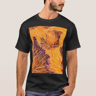 Japans chrysant: Waterverf naadloos patroon T-shirt