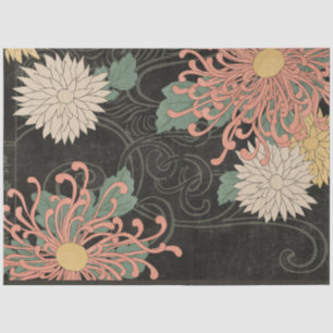 Japans Chrysanthemum Bloemen 2 Decoupage Tissuepapier