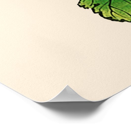 Japans Chrysanthemum. Goud en Sinaasappel Poster (Hoek)