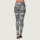 JAPANS CLOUD PATROON MET HUMMINGBIRD LEGGINGS (Achterkant)