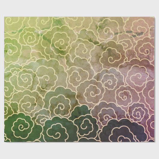 JAPANS CLOUD PATROON Wrapping Paper Cadeaupapier (Vlak)