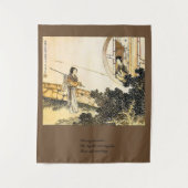 Japans dame op moongate haiku  kunst print wandkleed (Voorkant)