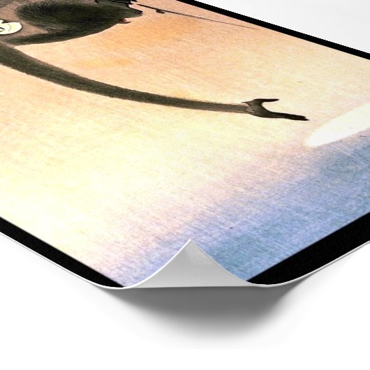 Japans dangling Monkey Woodblock Art Ukiyo-E Poster (Hoek)