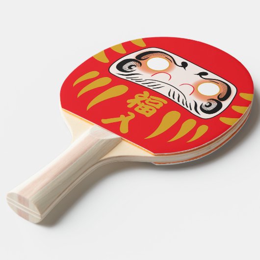 Japans Daruma Ping Pong Paddle Tafeltennisbatje (Voorkant Gekanteld)