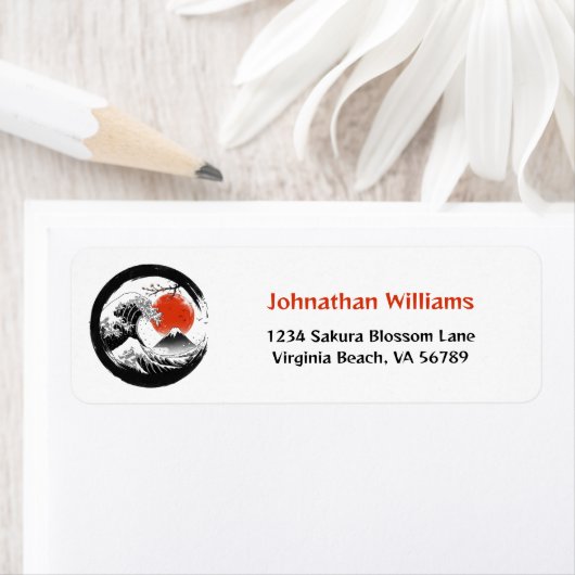 Japans De Grote Golf, Mt Fuji, Sakura Adres Etiket (Insitu)