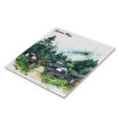 Japans dorp tegeltje (Zijkant)