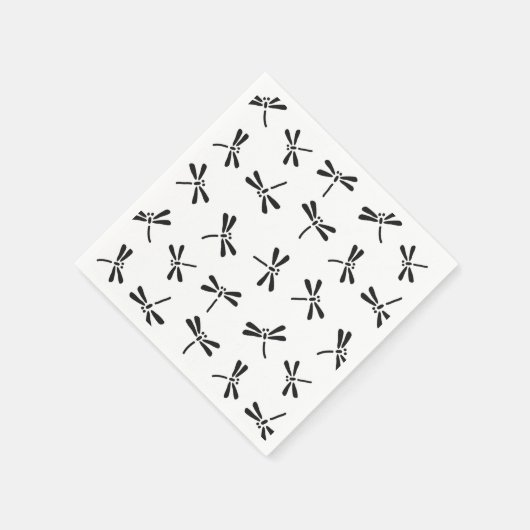 Japans draaiboek, zwart-wit servetten (Hoek)