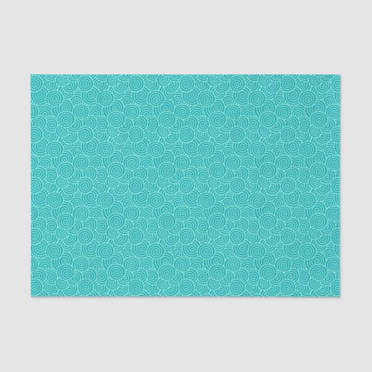 Japans draaipatroon - turquoise en aqua tissuepapier (Voorkant)