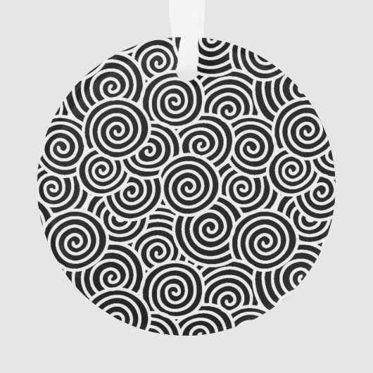 Japans draaipatroon - wit en zwart ornament (achterkant)