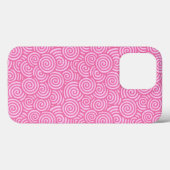 Japans draaipatroon - zacht pepermuntwit roze Case-Mate iPhone case (Achterkant (horizontaal))