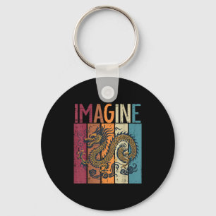 Japans Dragon Imagine Retro Fantasy Mythische Mann Sleutelhanger