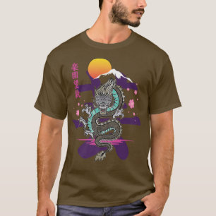 Japans dragon Kanji Asian Demon Spirit Sakura Va T-shirt