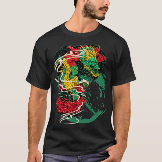 Japans Dragon Ori Art T-shirt (Voorkant)