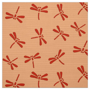 Japans Dragonfly-patroon, Mandarijns-Sinaasappel Stof