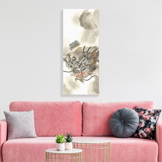 Japans Drakenkrijger Canvas Afdruk (Insitu (Woonkamer))