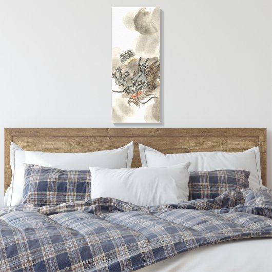 Japans Drakenkrijger Canvas Afdruk (Insitu (Slaapkamer))