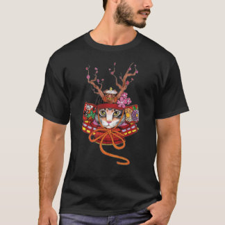 Japans Edo Samurai Neko Kitten T-Shirt